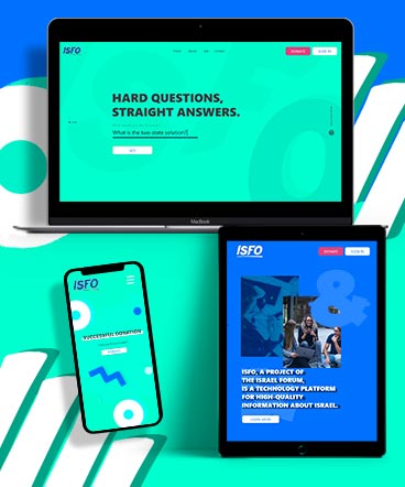 ISFO's website on mobile, desktop and tablet by buriba