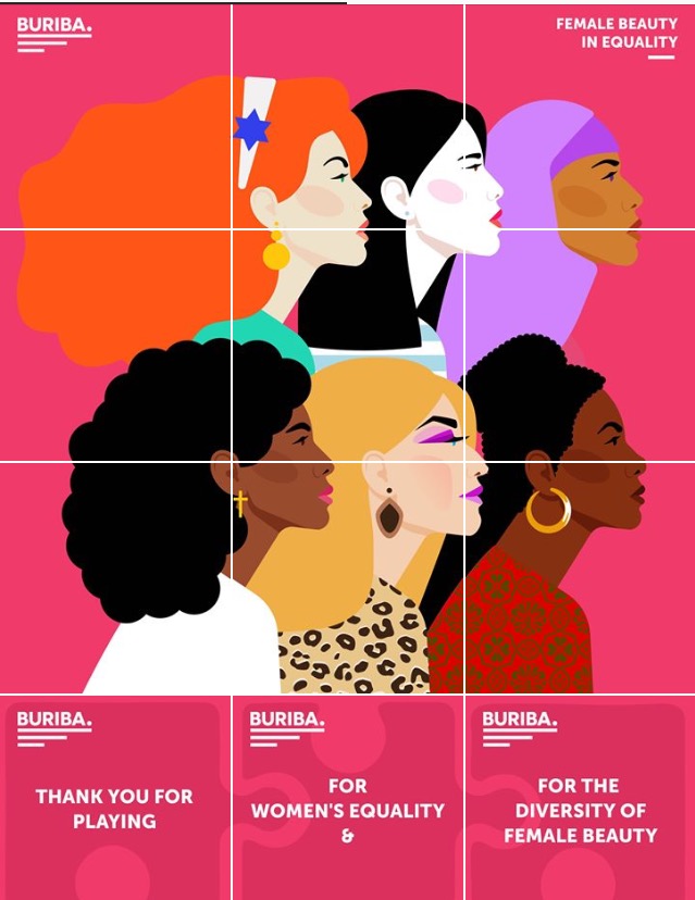 Women with different skin color, religion, sexual identity all look beautiful and equal in Buriba's Women's Day campaign
