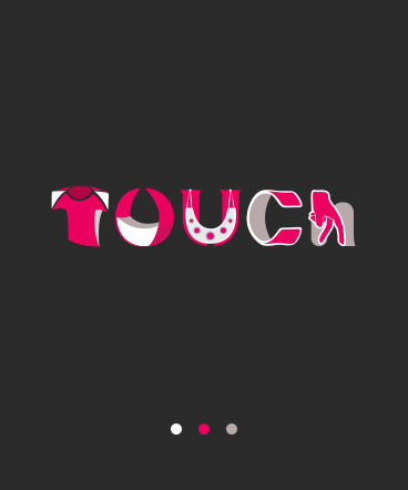 Touch logo stands of letters designed by buriba branding agency